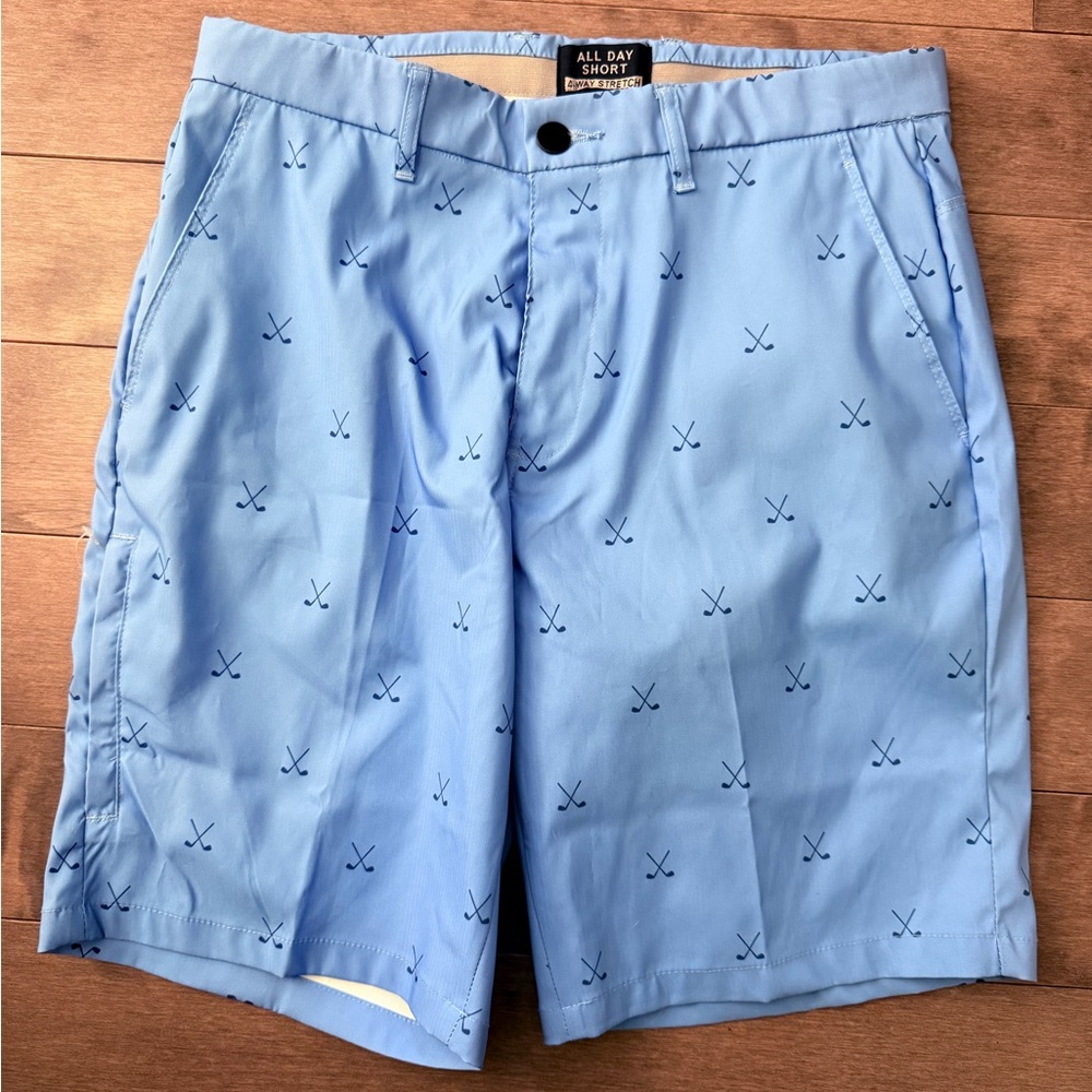 Men’s Blue Golf Shorts